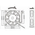 Fã axial da CC de Waterprood de 12V 60mm 60X60X15mm com aprovaçã0 de RoHS do Ce